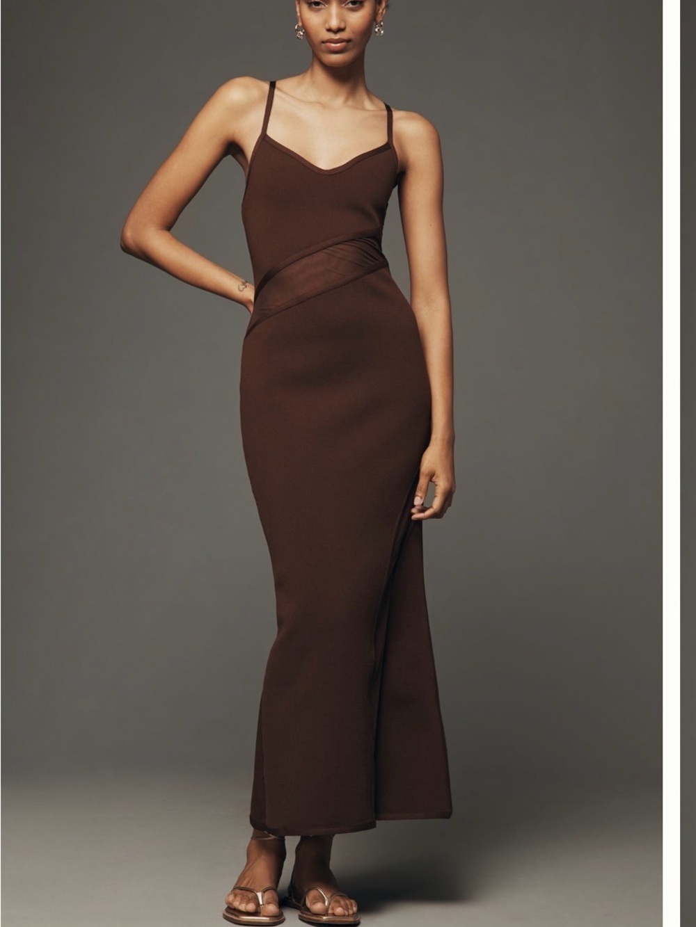 Anthropologie Siempre Sheer Panel Dress Medium